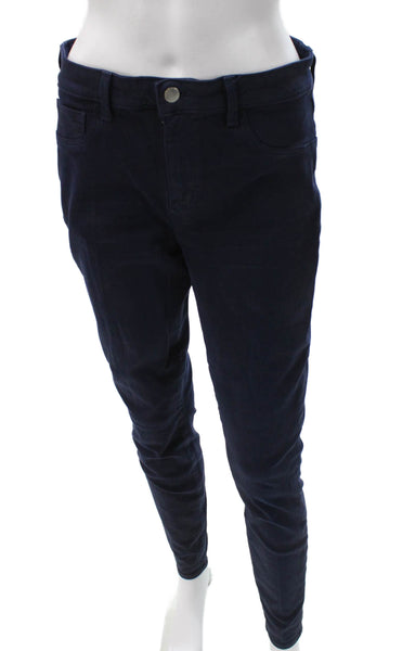 L'Agence Women Skinny Jeans Blue Cotton Button Size 30