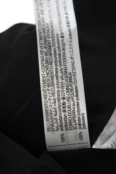 Zara Women Basic Jacket Black Polyurethane Long Sleeve Button Size M