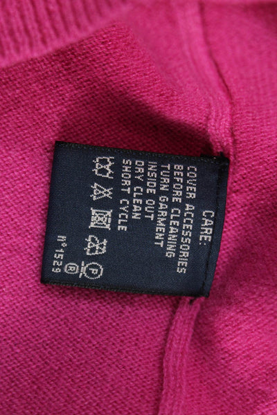 Ralph Lauren Blue Label Women Cashmere V Neck Cardigan Pink Long Sleeve Size S