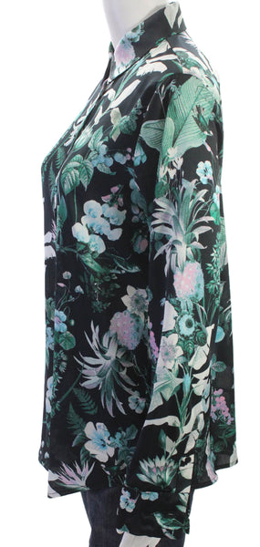 Banana Republic Womens Multicolor Floral Button-Up Long Sleeve Size S