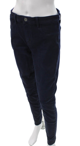 L'Agence Women Skinny Jeans Blue Cotton Button Size 30