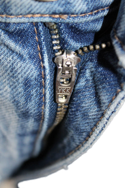 Zara Women Cropped High Rise Blue Jeans Size 4