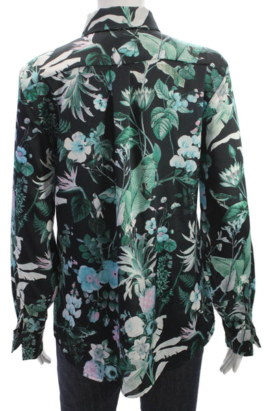 Banana Republic Womens Multicolor Floral Button-Up Long Sleeve Size S