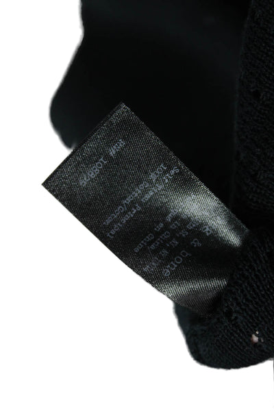 Rag & Bone Womens Long Sleeve Cotton Crew Neck Pullover Black Size 2XS