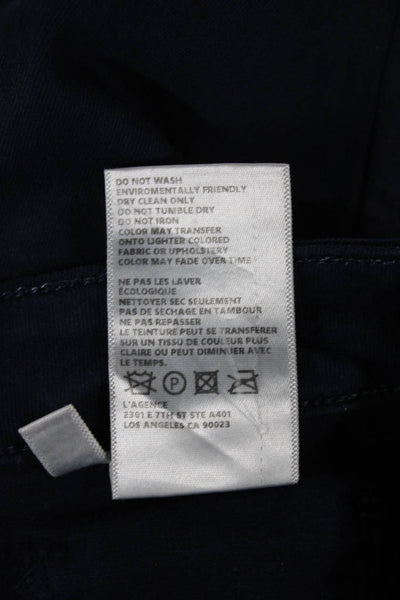 L'Agence Women Skinny Jeans Blue Cotton Button Size 30