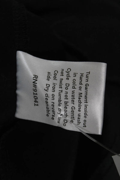 Talk Of The Walk Womens Black Basic Scoop Neck Short Sleeve T-Shirt Size L