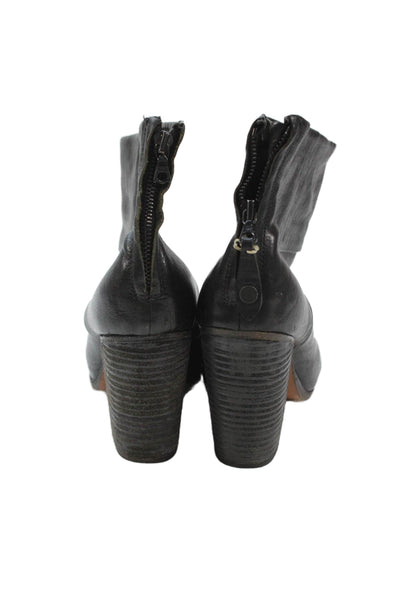 Rag & Bone Womens Leather Heeled Ankle Boots Black Size 11