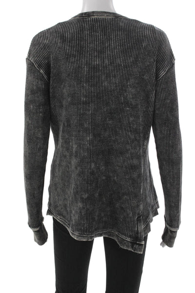 Splendid Women Gray Long Sleeve Tunic Crew Neck Pullover Size S