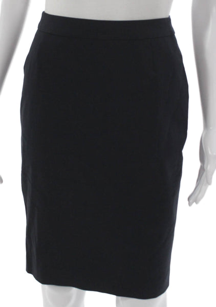 Boss Hugo Boss Womens Straight Pencil Skirt Black Wool Knee-Length Size S