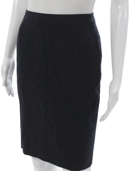 Boss Hugo Boss Womens Straight Pencil Skirt Black Wool Knee-Length Size S