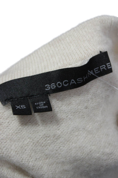 360 Cashmere Women Cashmere V Neck Long Sleeve Cardigan Beige Size XS