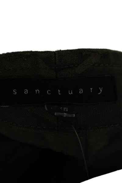 Sanctuary Women Cargo Skirt Green Camo Cotton Button Short Size 27