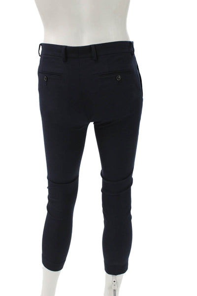Topman Mens Chino Pants Blue Polyester Zip Fly Size 30