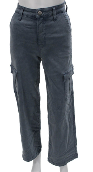 KUT from the Kloth Women Cargo Pants Blue Lyocell Button Inseam 29 Size 00