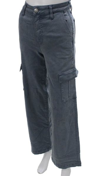 KUT from the Kloth Women Cargo Pants Blue Lyocell Button Inseam 29 Size 00