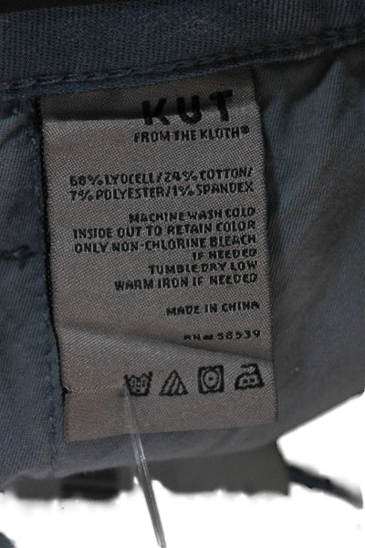 KUT from the Kloth Women Cargo Pants Blue Lyocell Button Inseam 29 Size 00