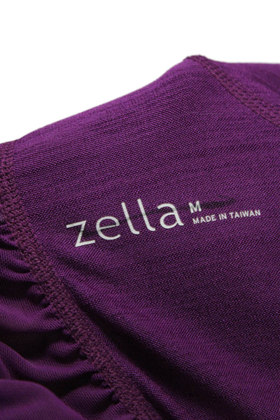 Zella Womens Purple Nylon Track Jacket Zip Front Long Sleeve Size M