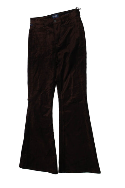 Citizens of Humanity Womens Flared Jeans Brown Cotton Size 23
