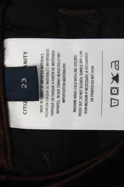 Citizens of Humanity Womens Flared Jeans Brown Cotton Size 23