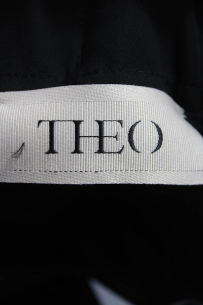 Theo Womens Dress Pants Black Cotton Size S