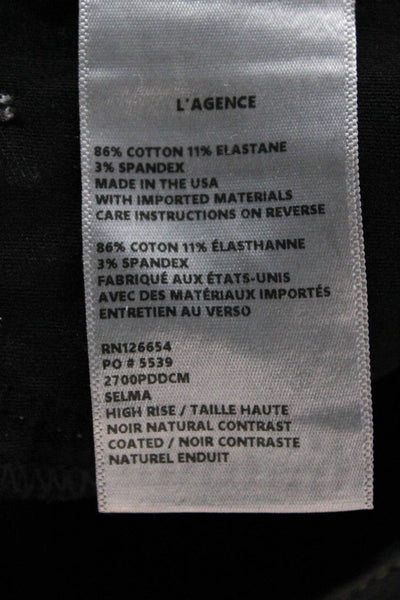 L'Agence Women Bootcut Jeans Black High Rise Size 29