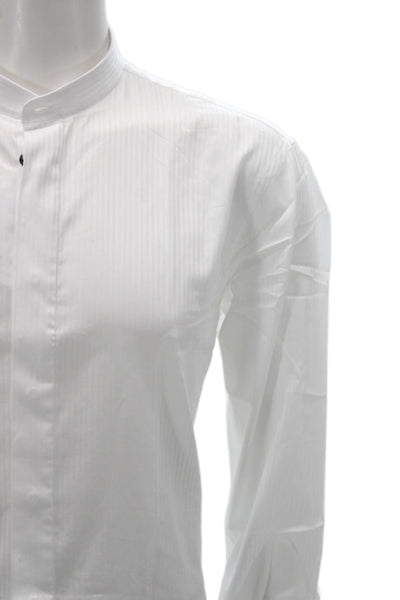 Atelier Munro Mens Cotton Striped Dress Shirt Long Sleeve Size 43