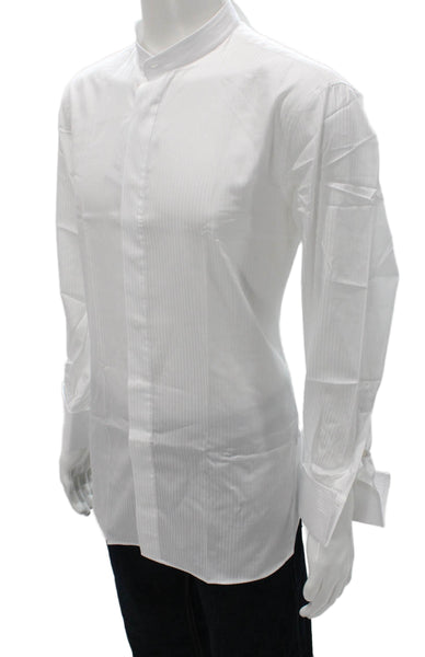 Atelier Munro Mens Cotton Striped Dress Shirt Long Sleeve Size 43
