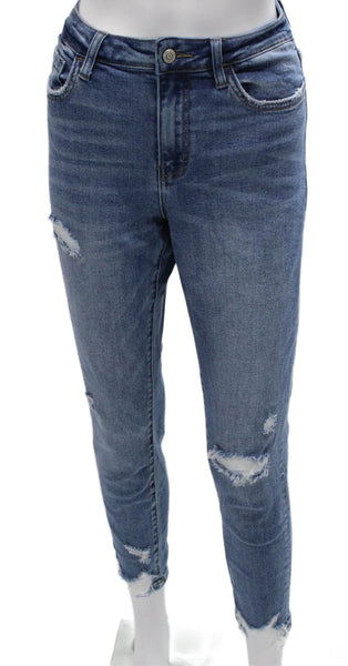Flying Monkey Womens Skinny Jeans Blue Cotton High Rise 28in Size 29