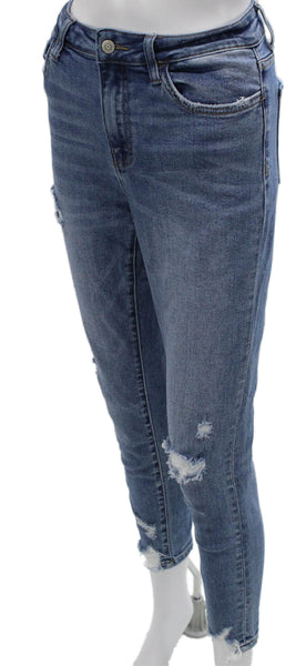 Flying Monkey Womens Skinny Jeans Blue Cotton High Rise 28in Size 29