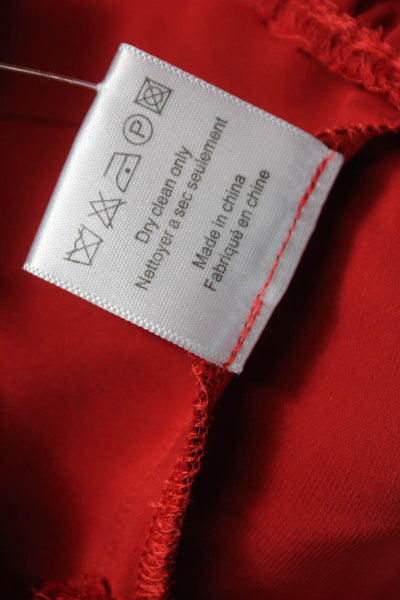 Joseph Women Flare Silk Short Skirt Red Zip Size 42