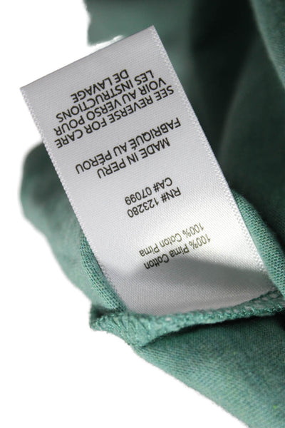 Travis Mathew Mens Green Pima Cotton Polo Short Sleeve Collared Size XL