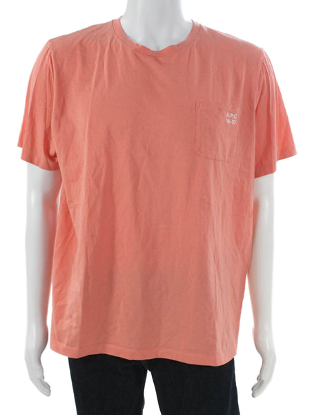 APC Mens Orange T-Shirt 100% Cotton Short Sleeve Size 2XL