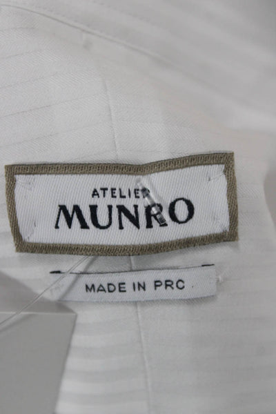 Atelier Munro Mens Cotton Striped Dress Shirt Long Sleeve Size 43