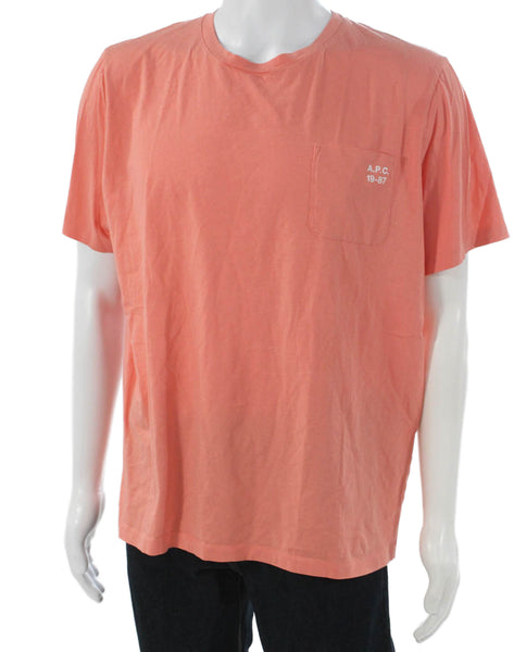 APC Mens Orange T-Shirt 100% Cotton Short Sleeve Size 2XL