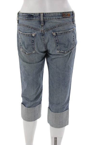 AG Womens Cropped Mid-Rise Blue Jeans Size 27
