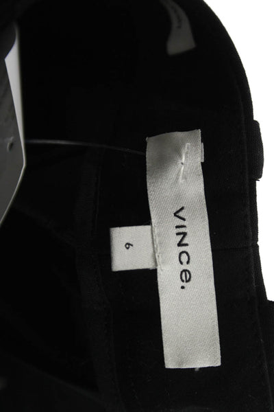 Vince Womens Dress Pants Black Cotton Zip Solid Fall Size 6