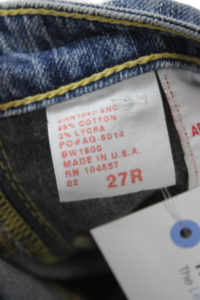 AG Womens Cropped Mid-Rise Blue Jeans Size 27