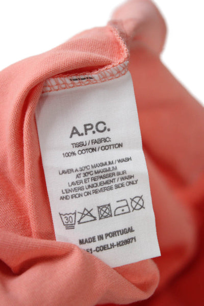 APC Mens Orange T-Shirt 100% Cotton Short Sleeve Size 2XL