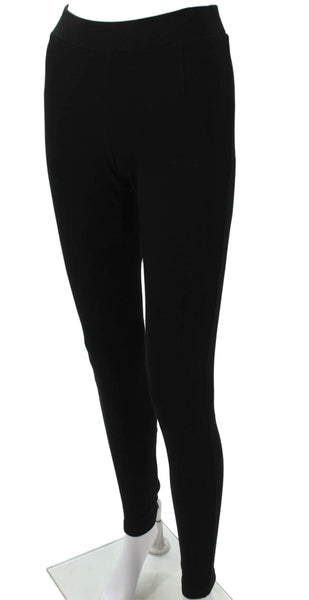 Theory Womens Ankle Leggings Black Viscose Solid Inseam 30 Size M