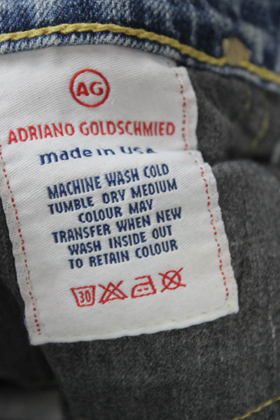 AG Womens Cropped Mid-Rise Blue Jeans Size 27