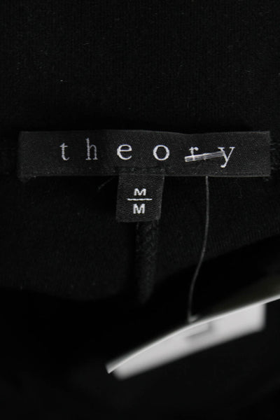 Theory Womens Ankle Leggings Black Viscose Solid Inseam 30 Size M