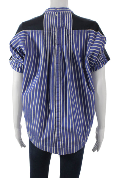 Domenico Vacca Womens Short Sleeve Cotton Blue T-Shirt Pullover Size 40