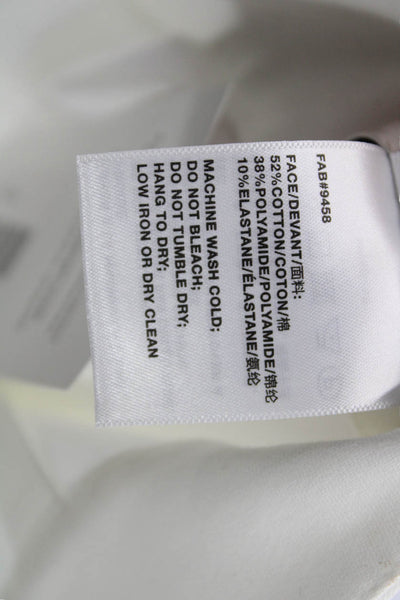 Lafayette 148 New York Womens Bermuda Pants White Cotton Size 10