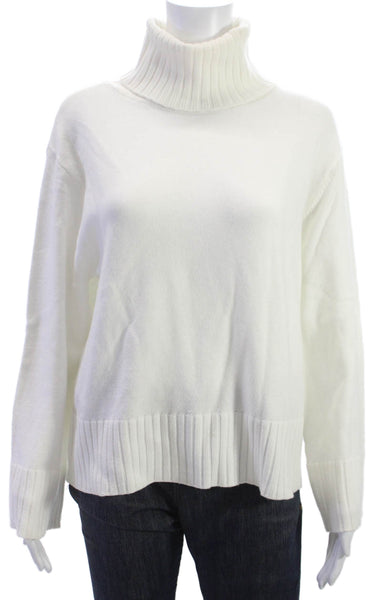 Laundry by Shelli Segal Womens White Turtleneck Sweater Petite Size XS