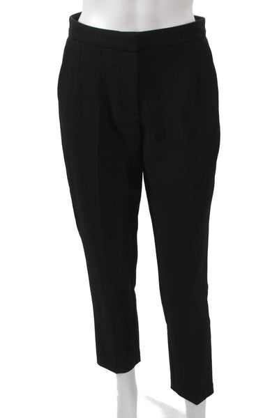 Oscar The Collection Women Black Ankle Pants Polyester Hook & Eye Size 44