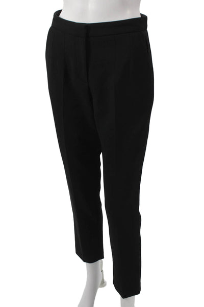 Oscar The Collection Women Black Ankle Pants Polyester Hook & Eye Size 44