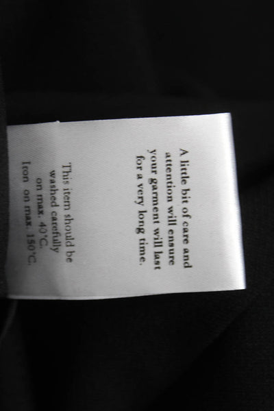 Oscar The Collection Women Black Ankle Pants Polyester Hook & Eye Size 44