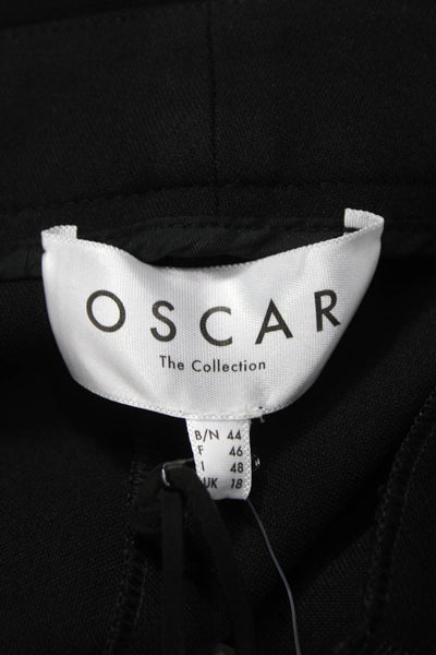 Oscar The Collection Women Black Ankle Pants Polyester Hook & Eye Size 44