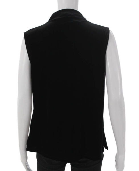Reiss Womens Basic Sleeveless Cowl Neck Tank Black Polyester Size M