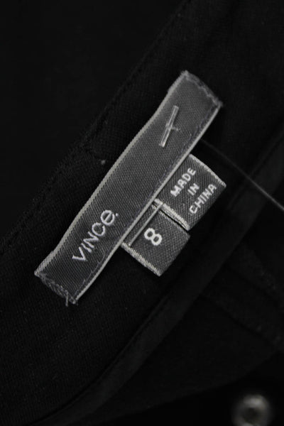 Vince Women Black Cotton Dress Pants Size 8